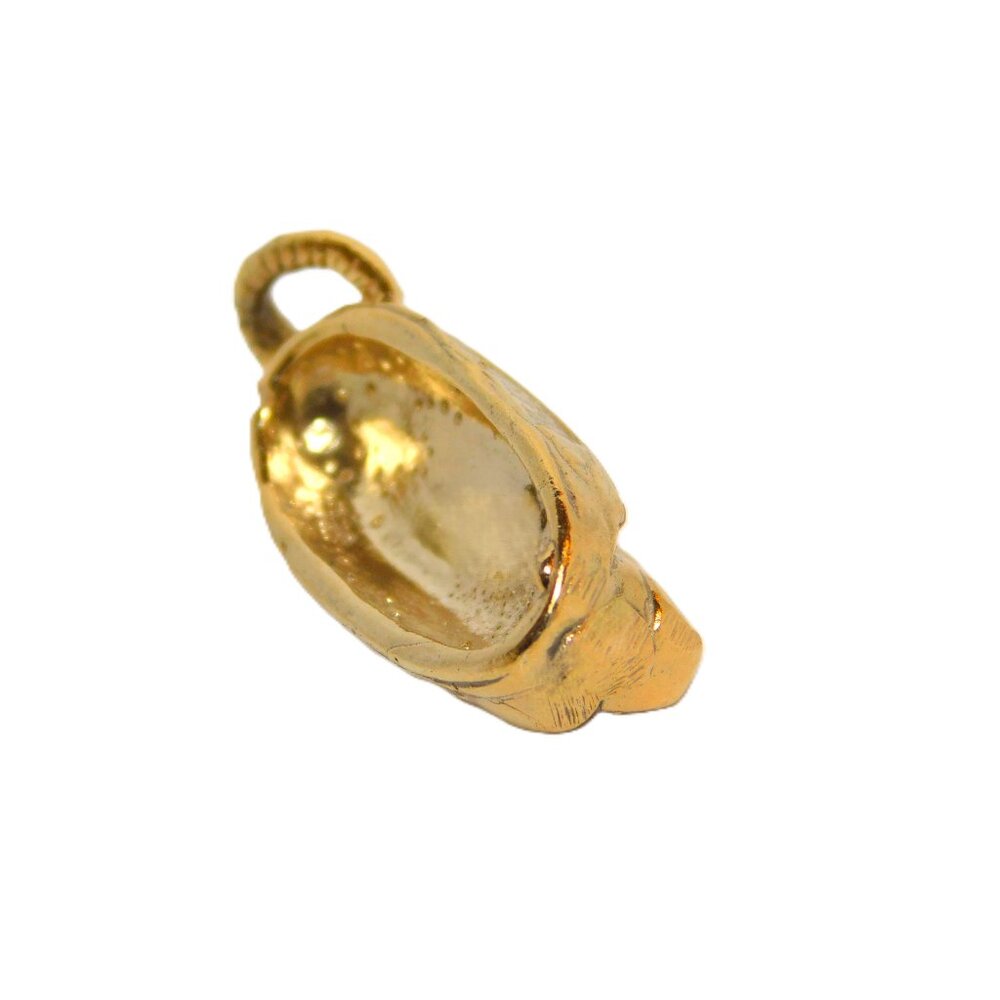 14K 3D Telephone Yellow Gold Pendant Charm - Picture 3 of 3